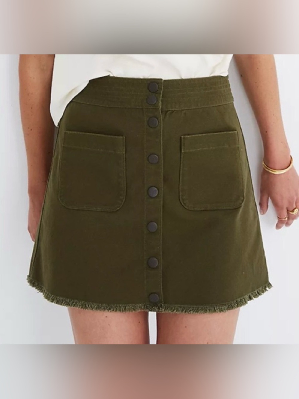 Madewell Women's Station Button Front Miniskirt